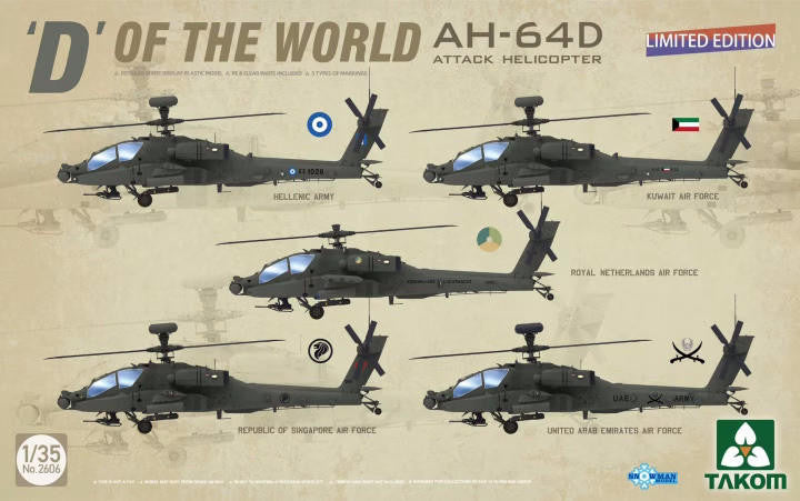 Takom 1/35 AH-64D Apache "D of the World" 2606